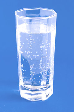 glass with mineral water