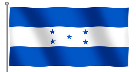 flag of honduras waving