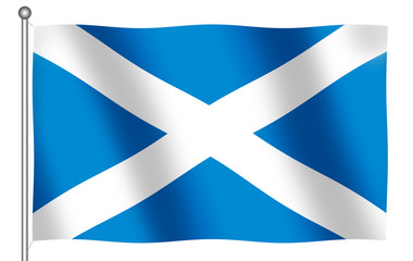 flag of scotland waving