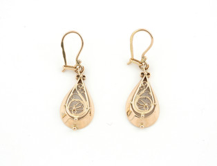 jewelery 026 gold earing isolated