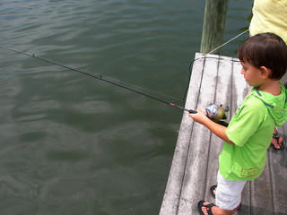 boy fishing