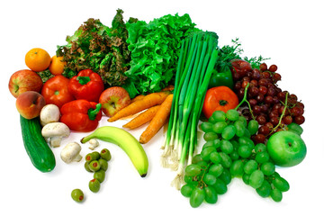 vegetables and fruits arrangement