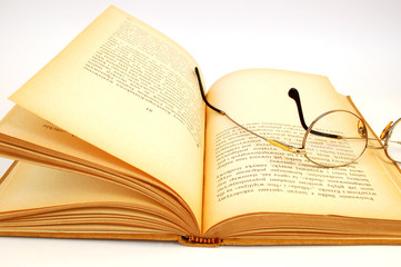 old book with glasses #3