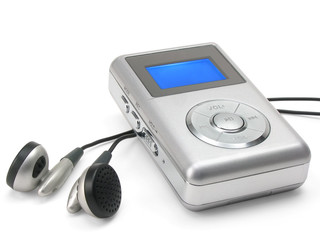 mp3 player with clipping path