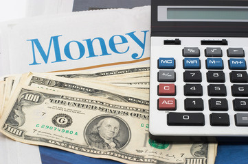 money market analysis, calculator, cash