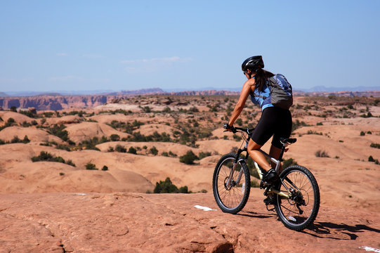 Female Mountain Biker