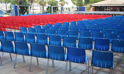 Naklejka premium rows of plastic seating