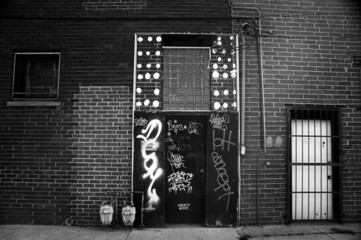 graffiti on a door