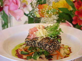 sesame encrusted salmon