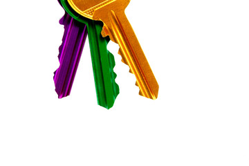 set of colorful keys