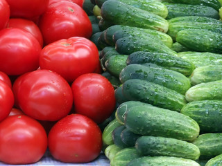 tomato and cucumber  background
