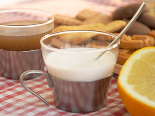 italian style light and healthy breakfast