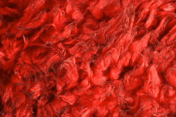 red fake fur
