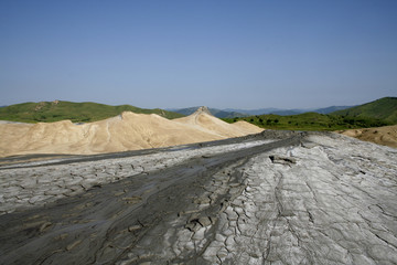 muddy volcanos landscape