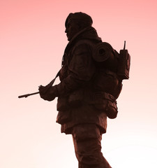 soldier at twilight