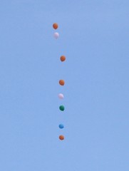 balloons in line