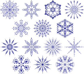 collection of snowflakes