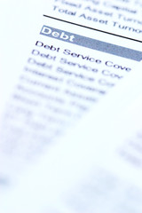 Obraz premium debt