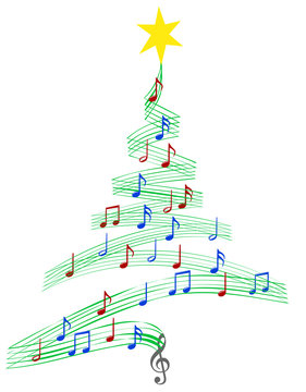 carol music christmas tree