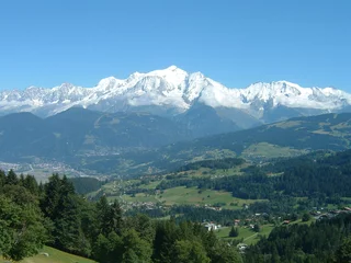 Papier Peint photo Lavable Mont Blanc mont blanc vu de cordon