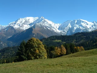 Wall murals Mont Blanc mont blanc vu en montant au mont joux