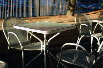 outdoor cafe table