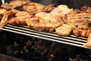 meat on the grill