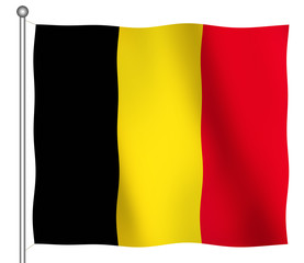 flag of belgium waving