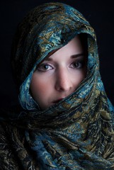 girl in a scarf
