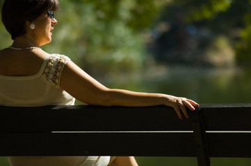 women in a park