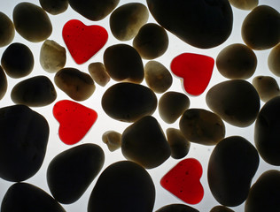 hearts between stones
