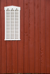 louvered barn window with copy space