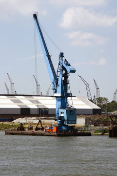 crane in rotterdam harbour