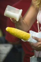 salting the corn