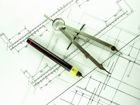 technical pen & compass
