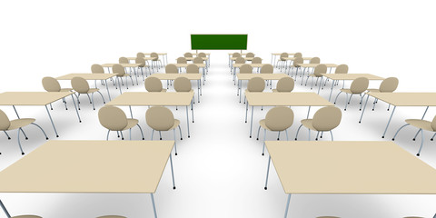 Fototapeta premium klassenzimmer - weitwinkel