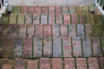 old brick steps