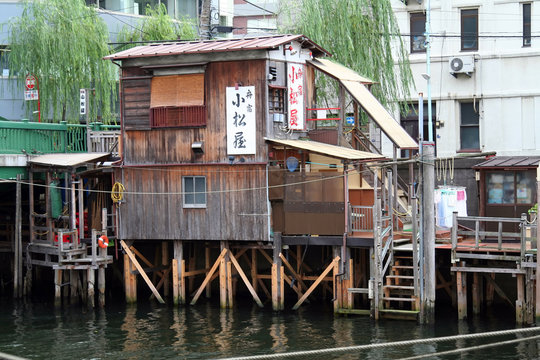 old cabin on tokyo river