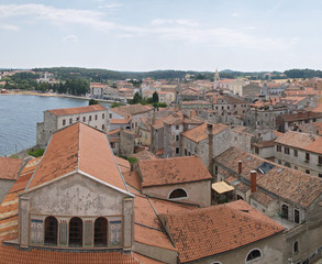 panoramic view of down town porec