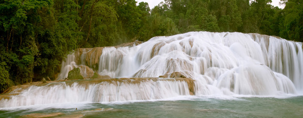 agua azul waterfall