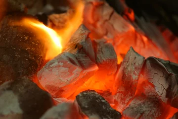 Papier Peint photo Lavable Flamme burning fire