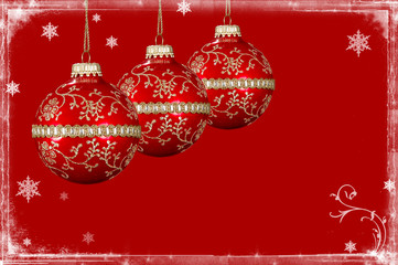 christmas background with snow border