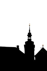 Obraz premium silhouette of prague church