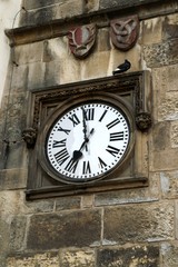 Fototapeta na wymiar old clock on prague
