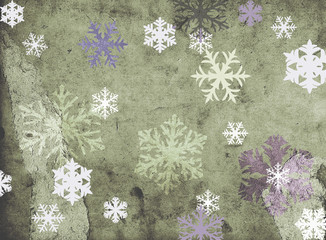 snowflackes on grungy background