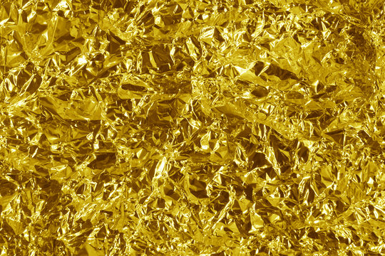 crumpled gold metal