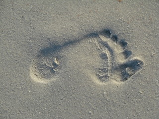 footprint in the sand