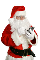 santa clause with personal computer
