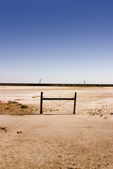 fence under clear skies