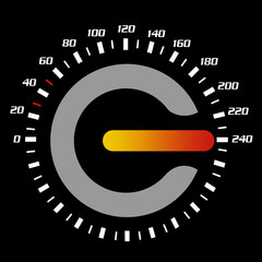 speedometer&power button